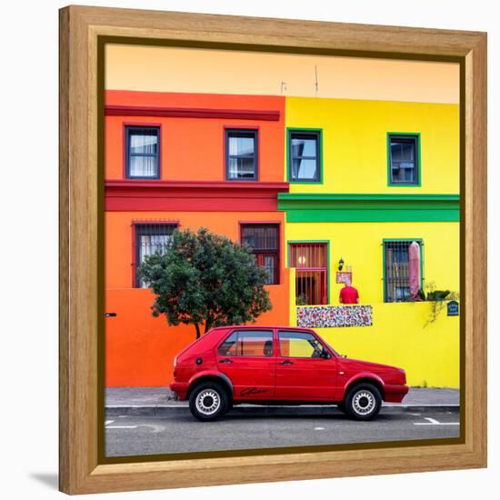 Awesome South Africa Collection Square - Colorful Houses "Red Chico"-Philippe Hugonnard-Framed Premier Image Canvas