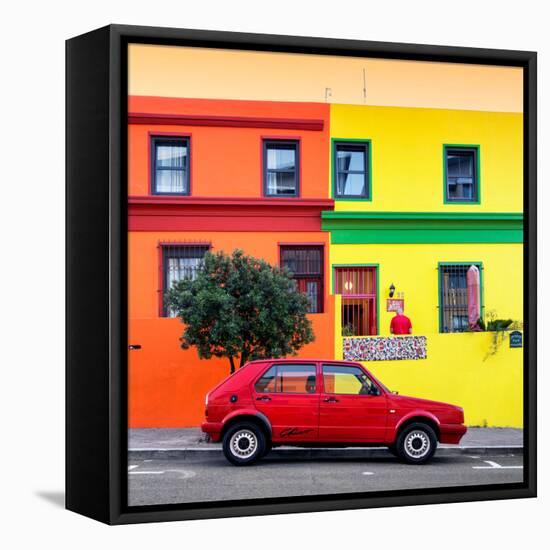 Awesome South Africa Collection Square - Colorful Houses "Red Chico"-Philippe Hugonnard-Framed Premier Image Canvas