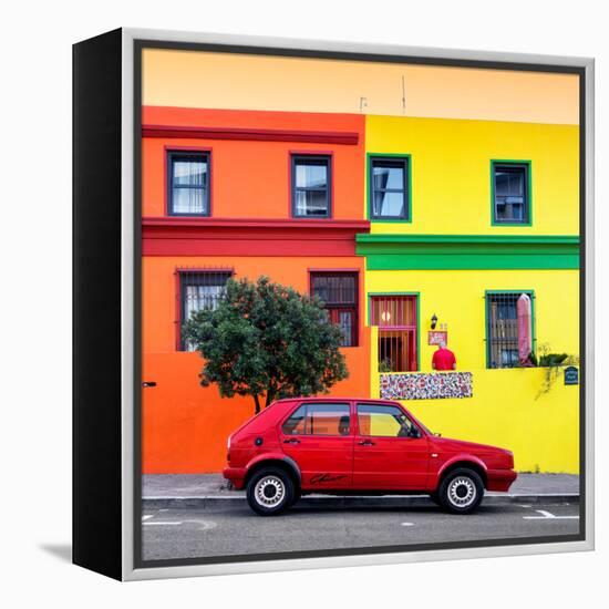 Awesome South Africa Collection Square - Colorful Houses "Red Chico"-Philippe Hugonnard-Framed Premier Image Canvas