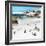 Awesome South Africa Collection Square - Group of Penguins at Boulders Beach III-Philippe Hugonnard-Framed Photographic Print