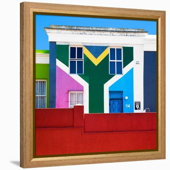 Awesome South Africa Collection Square - House African Colors - Cape Town-Philippe Hugonnard-Framed Premier Image Canvas