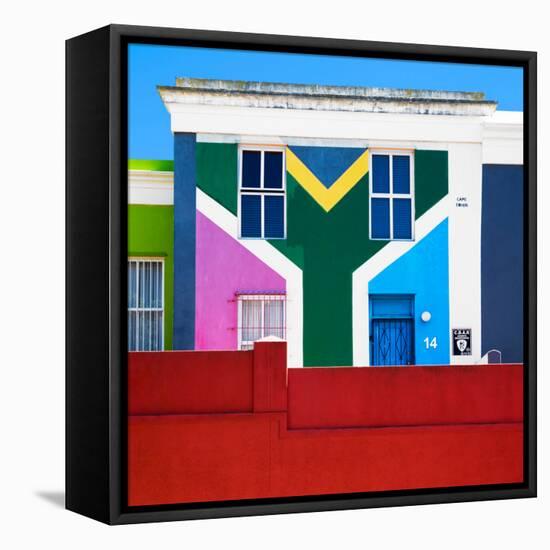 Awesome South Africa Collection Square - House African Colors - Cape Town-Philippe Hugonnard-Framed Premier Image Canvas