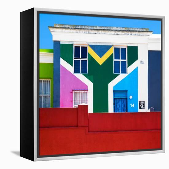 Awesome South Africa Collection Square - House African Colors - Cape Town-Philippe Hugonnard-Framed Premier Image Canvas