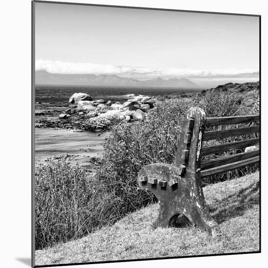 Awesome South Africa Collection Square - Lonely Bench B&W-Philippe Hugonnard-Mounted Photographic Print