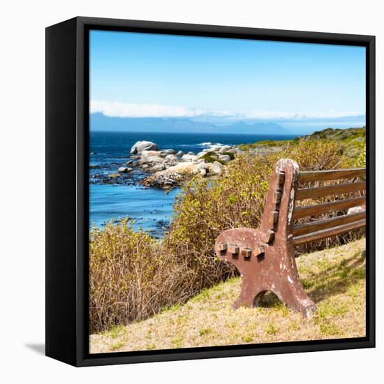Awesome South Africa Collection Square - Lonely Bench II-Philippe Hugonnard-Framed Premier Image Canvas
