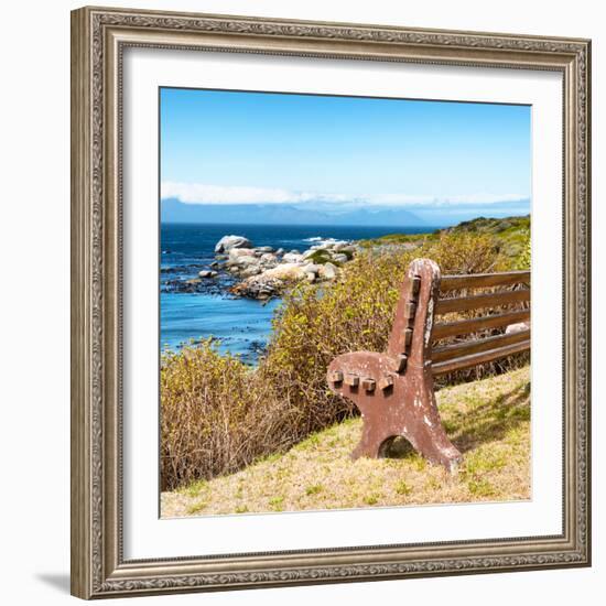 Awesome South Africa Collection Square - Lonely Bench II-Philippe Hugonnard-Framed Photographic Print