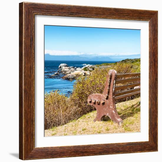 Awesome South Africa Collection Square - Lonely Bench II-Philippe Hugonnard-Framed Photographic Print