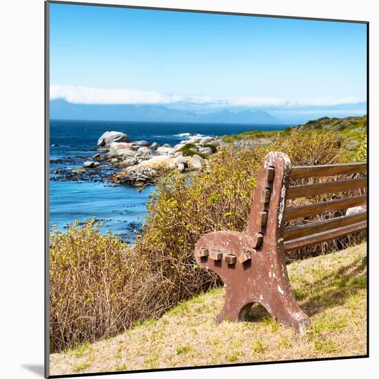 Awesome South Africa Collection Square - Lonely Bench II-Philippe Hugonnard-Mounted Photographic Print