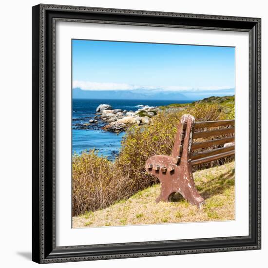 Awesome South Africa Collection Square - Lonely Bench II-Philippe Hugonnard-Framed Photographic Print