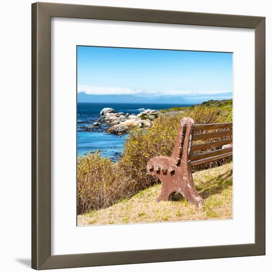 Awesome South Africa Collection Square - Lonely Bench II-Philippe Hugonnard-Framed Photographic Print