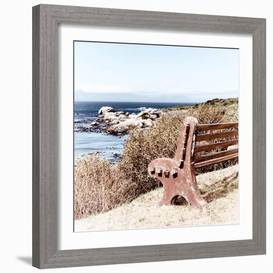 Awesome South Africa Collection Square - Lonely Bench-Philippe Hugonnard-Framed Photographic Print