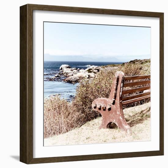 Awesome South Africa Collection Square - Lonely Bench-Philippe Hugonnard-Framed Photographic Print