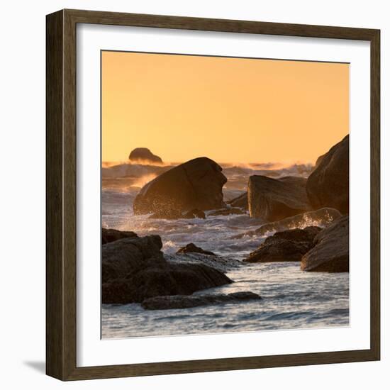 Awesome South Africa Collection Square - Power of the Ocean at Sunset V-Philippe Hugonnard-Framed Photographic Print