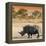 Awesome South Africa Collection Square - Rhinoceros in Savanna at Sunset-Philippe Hugonnard-Framed Premier Image Canvas