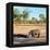 Awesome South Africa Collection Square - Rhinoceros in Savanna Landscape at Sunset-Philippe Hugonnard-Framed Premier Image Canvas