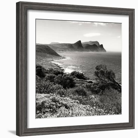 Awesome South Africa Collection Square - South Peninsula Landscape - Cape Town B&W-Philippe Hugonnard-Framed Photographic Print