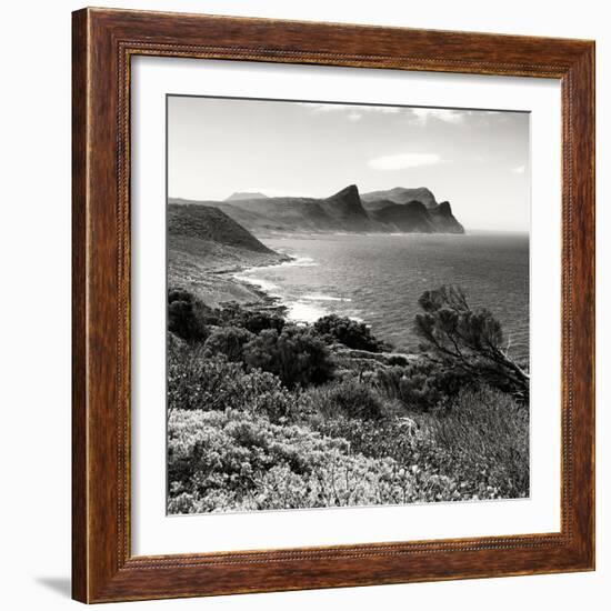 Awesome South Africa Collection Square - South Peninsula Landscape - Cape Town B&W-Philippe Hugonnard-Framed Photographic Print