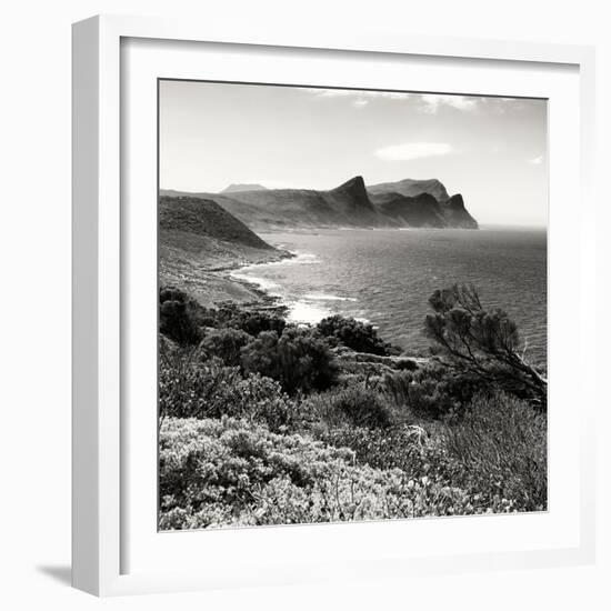 Awesome South Africa Collection Square - South Peninsula Landscape - Cape Town B&W-Philippe Hugonnard-Framed Photographic Print