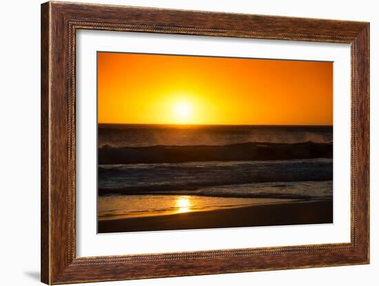 Awesome South Africa Collection - Sunset Blazing Sun over the Ocean-Philippe Hugonnard-Framed Photographic Print