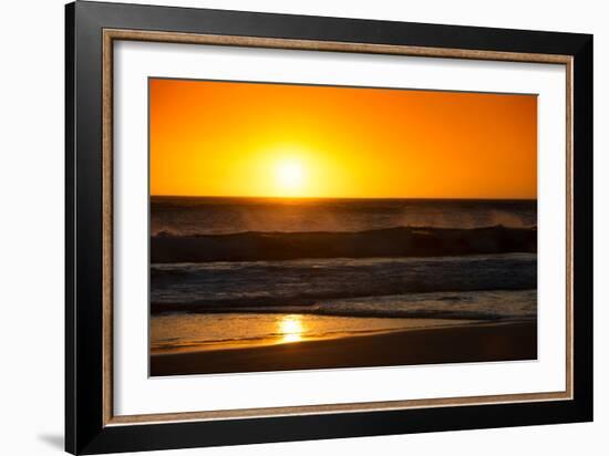 Awesome South Africa Collection - Sunset Blazing Sun over the Ocean-Philippe Hugonnard-Framed Photographic Print