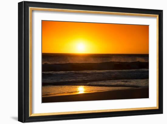 Awesome South Africa Collection - Sunset Blazing Sun over the Ocean-Philippe Hugonnard-Framed Photographic Print