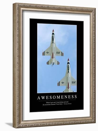 Awesomeness: Inspirational Quote and Motivational Poster-null-Framed Photographic Print