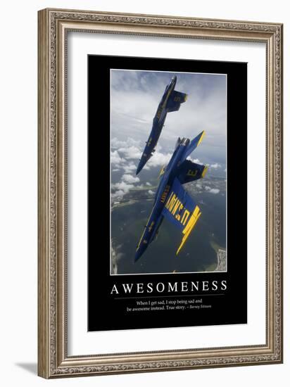 Awesomeness: Inspirational Quote and Motivational Poster-null-Framed Photographic Print