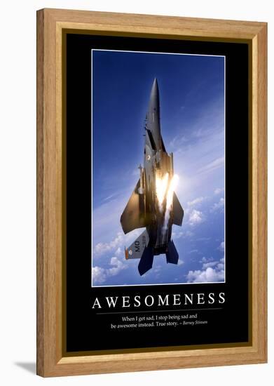 Awesomeness: Inspirational Quote and Motivational Poster-null-Framed Premier Image Canvas