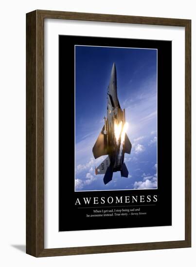 Awesomeness: Inspirational Quote and Motivational Poster-null-Framed Photographic Print