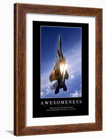 Awesomeness: Inspirational Quote and Motivational Poster-null-Framed Photographic Print