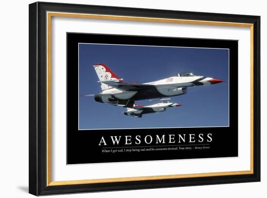 Awesomeness: Inspirational Quote and Motivational Poster-null-Framed Photographic Print