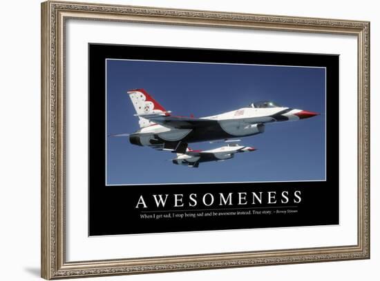 Awesomeness: Inspirational Quote and Motivational Poster-null-Framed Photographic Print