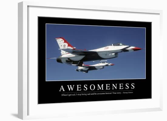 Awesomeness: Inspirational Quote and Motivational Poster-null-Framed Photographic Print