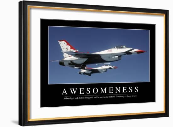 Awesomeness: Inspirational Quote and Motivational Poster-null-Framed Photographic Print