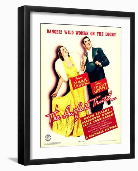 Awful Truth, Irene Dunne, Cary Grant on Window Card, 1937-null-Framed Photo