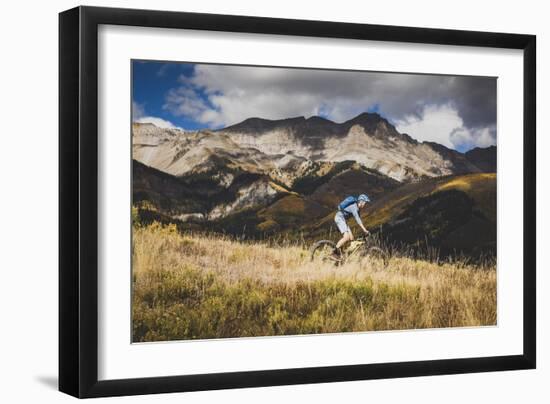 Axel Brunst Riding The Jurassic Trail, Fatbiking In Telluride, Colorado-Louis Arevalo-Framed Photographic Print