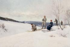 Skiing in Norway-Axel Ender-Giclee Print