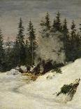 Norwegians Sledding in the Snow-Axel Hjalmar Ender-Giclee Print