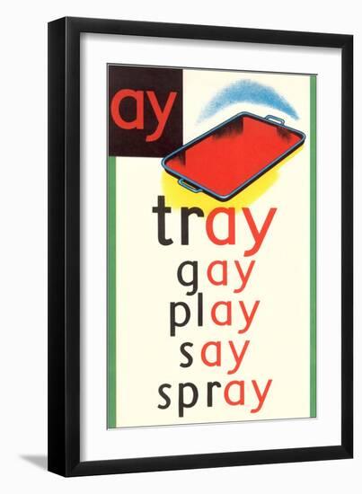 AY in Tray-null-Framed Art Print