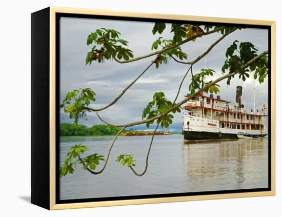 Ayapua Riverboat Making Way Up Amazon River at End of Earthwatch Expedition to Lago Preto, Peru-Paul Harris-Framed Premier Image Canvas