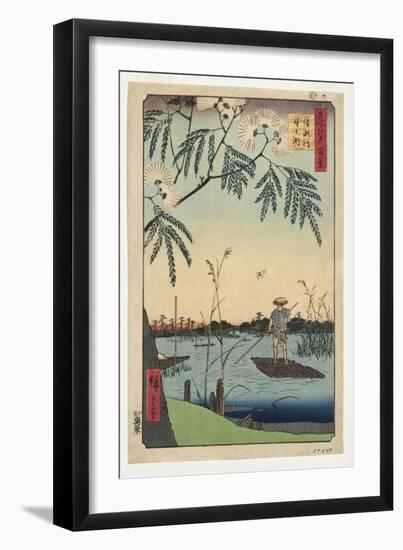 Ayase River and Kanegafuchi, 1857-Utagawa Hiroshige-Framed Giclee Print