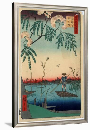 Ayasegawa Kanegafuchi-Utagawa Hiroshige-Framed Giclee Print