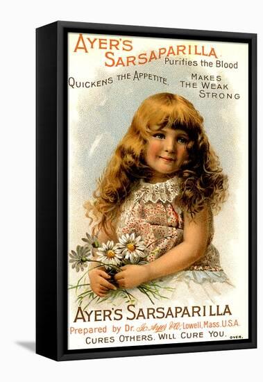 Ayer's Sarsaparilla, Ayers Tonics Water Will Cure You, Makes the Weak Strong, USA, 1890-null-Framed Premier Image Canvas