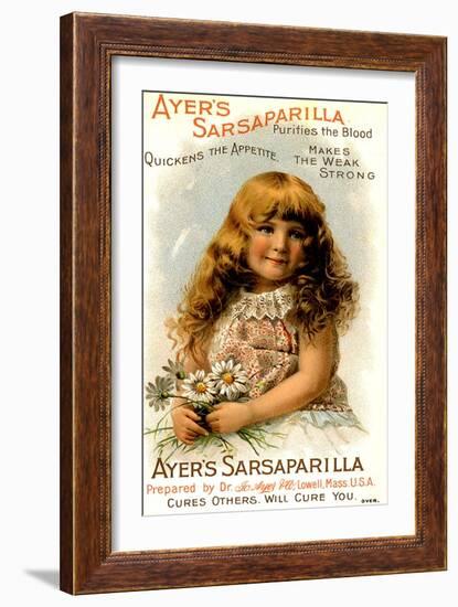 Ayer's Sarsaparilla, Ayers Tonics Water Will Cure You, Makes the Weak Strong, USA, 1890-null-Framed Giclee Print