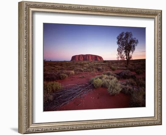 Ayers Rock, Uluru at Sunset-null-Framed Photographic Print