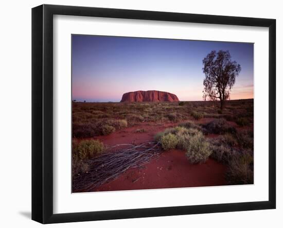 Ayers Rock, Uluru at Sunset-null-Framed Photographic Print