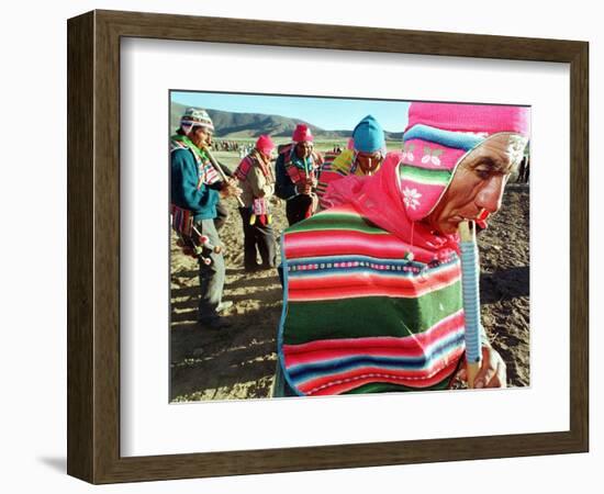 Aymara Indian Farmers Celebrate the Feast of the Cross-null-Framed Photographic Print