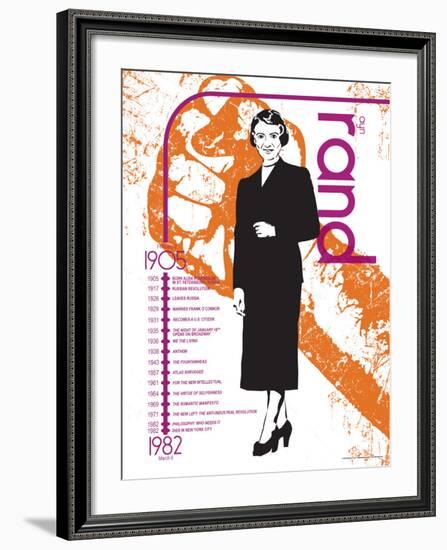 Ayn Rand-Jeanne Stevenson-Framed Art Print