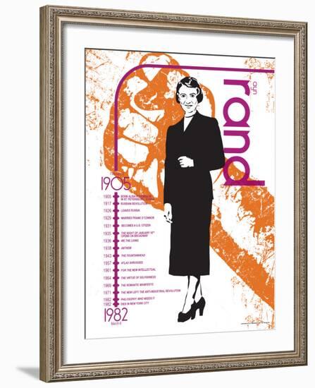 Ayn Rand-Jeanne Stevenson-Framed Art Print