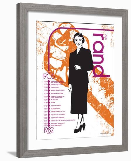 Ayn Rand-Jeanne Stevenson-Framed Art Print